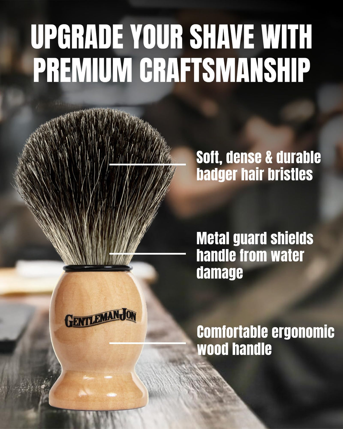 Gentleman Jon razor held in hand demonstrating scale and ergonomic control for precise strokes