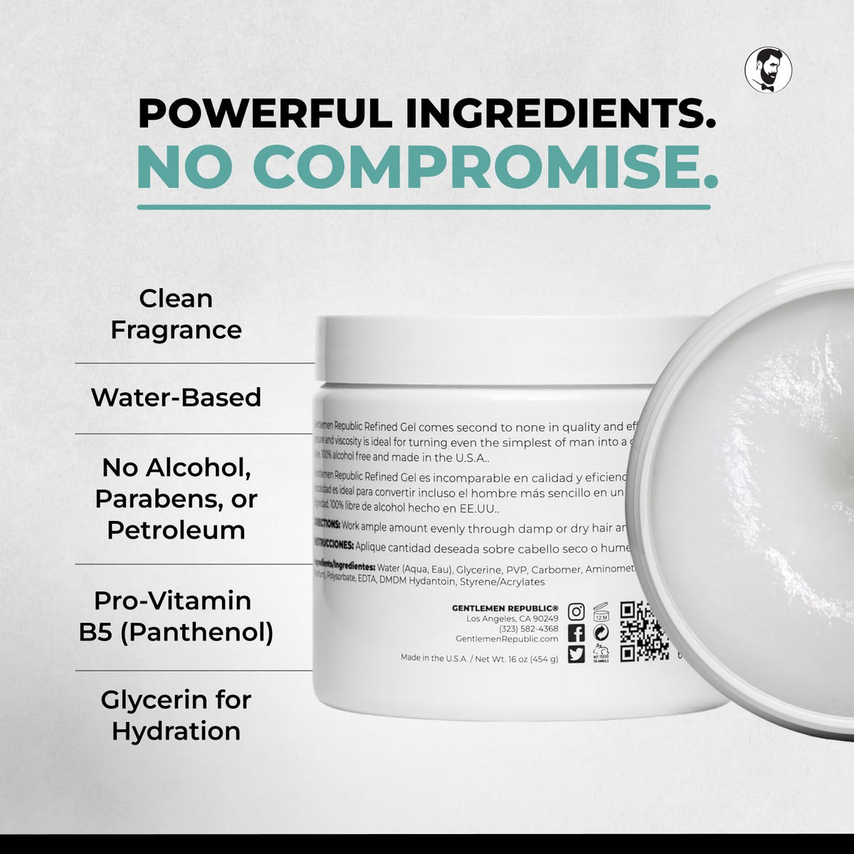 Gentlemen Republic jar on barber station highlighting professional formula