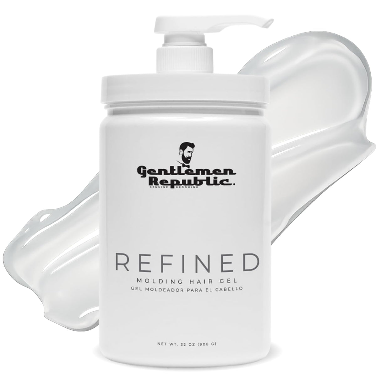 Gentlemen Republic front pump bottle showing size and professional look