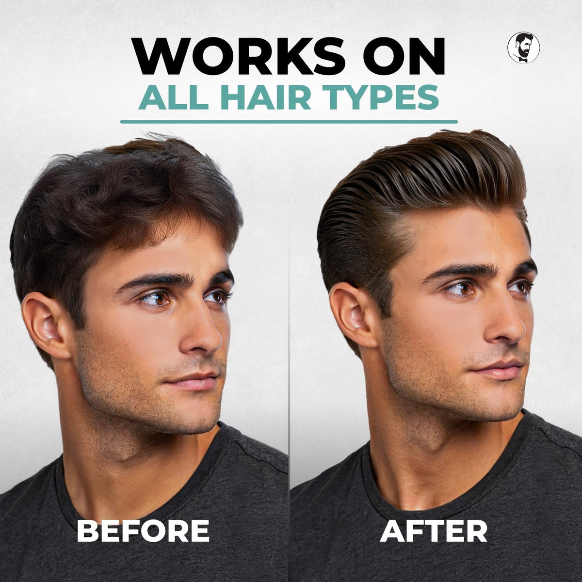 Gentlemen Republic product label detail highlighting no alcohol or parabens and gentle formulation benefit