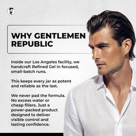 Gentlemen Republic in morning routine lifestyle scene for reliable daily styling benefit