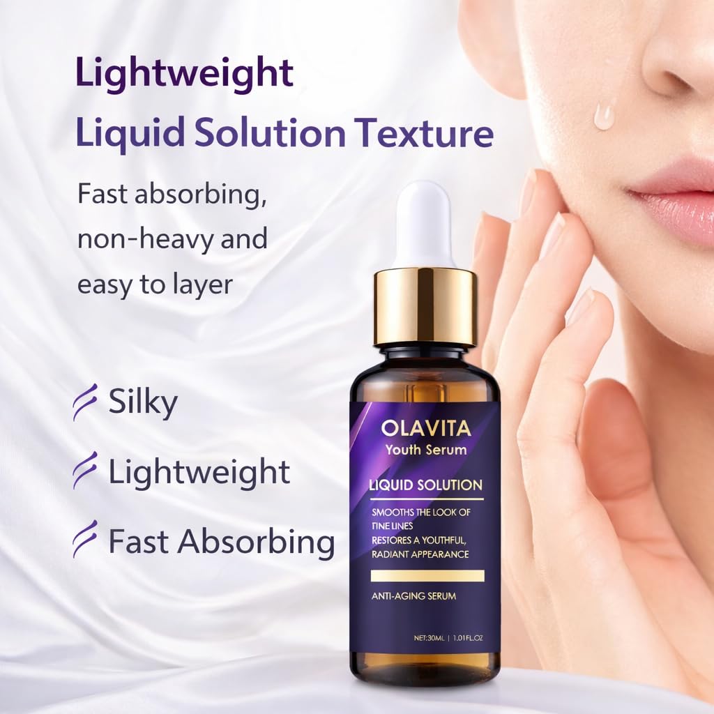 Genvyne Olavita dispensing serum from bottle to show easy application