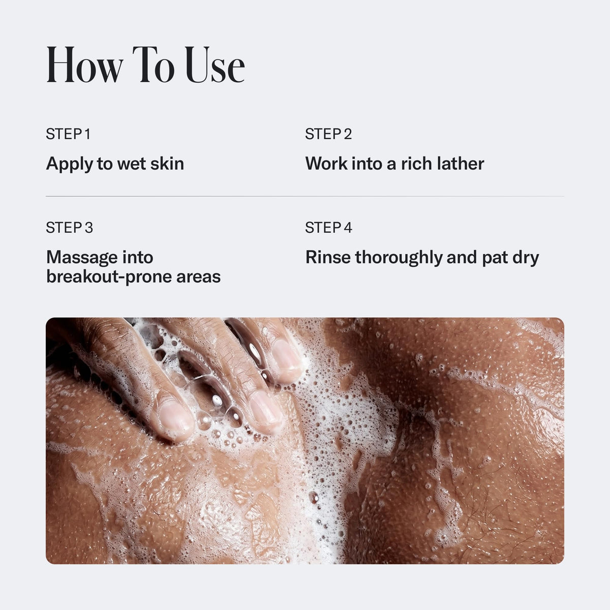 Geologie with eucalyptus sprigs illustrating refreshing scent