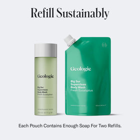 Geologie creamy lather texture on hand demonstrating rich foam and gentle cleanse