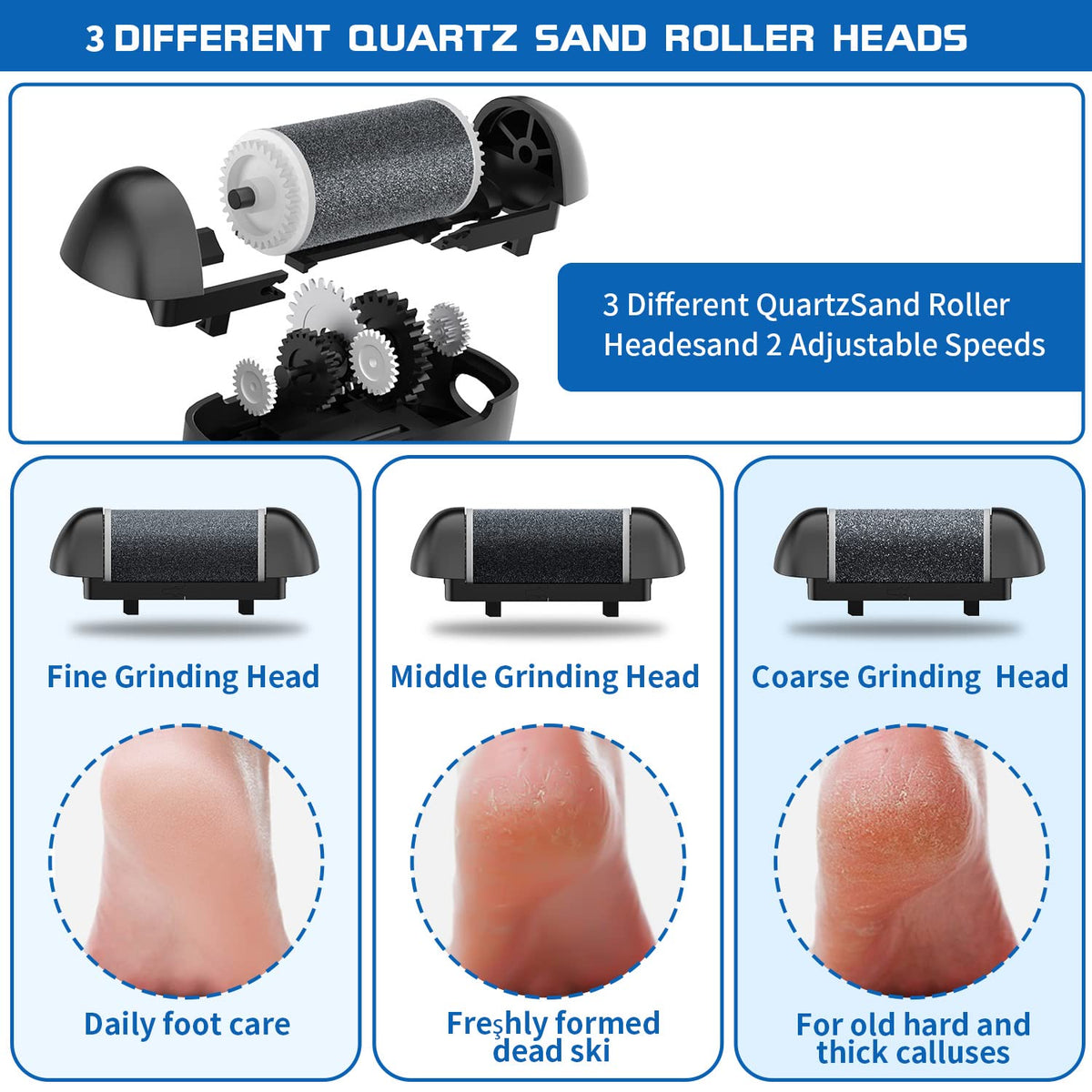 Geopu accessories laid out with scrubbers and brush for complete foot care kit