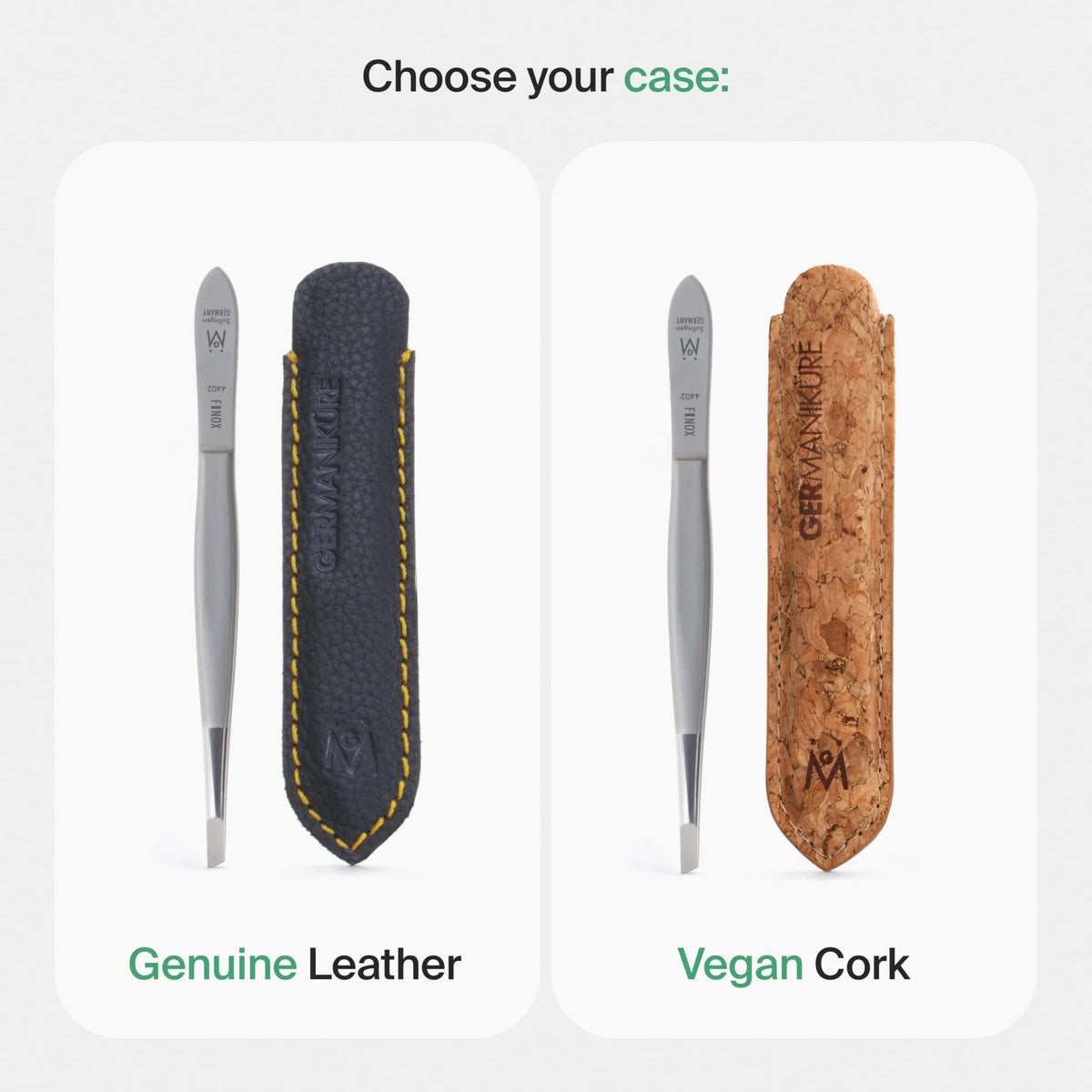 GERmanikure tweezers removing facial hair illustrating precise, gentle pluck