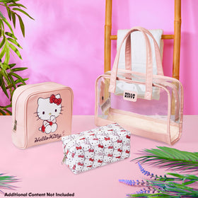 Get Trend Hello Kitty clear large bag close-up with visible contents benefit