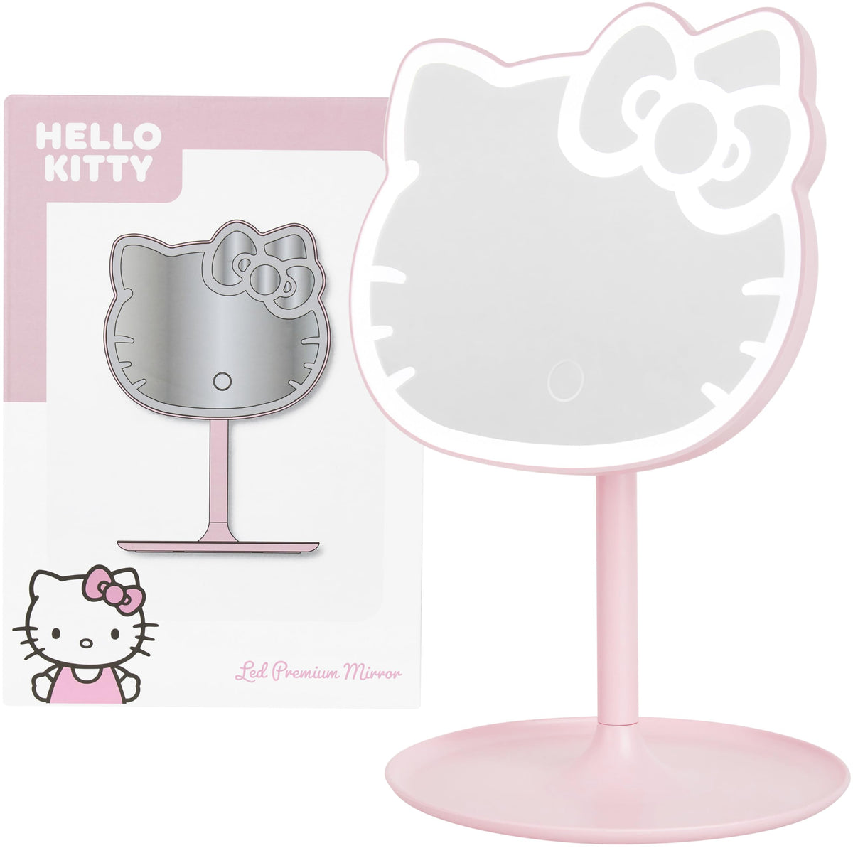 Get Trend Hello Kitty front view showing pink design and clear mirror benefits