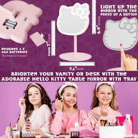 Get Trend Hello Kitty close-up of LED lights providing brighter makeup visibility