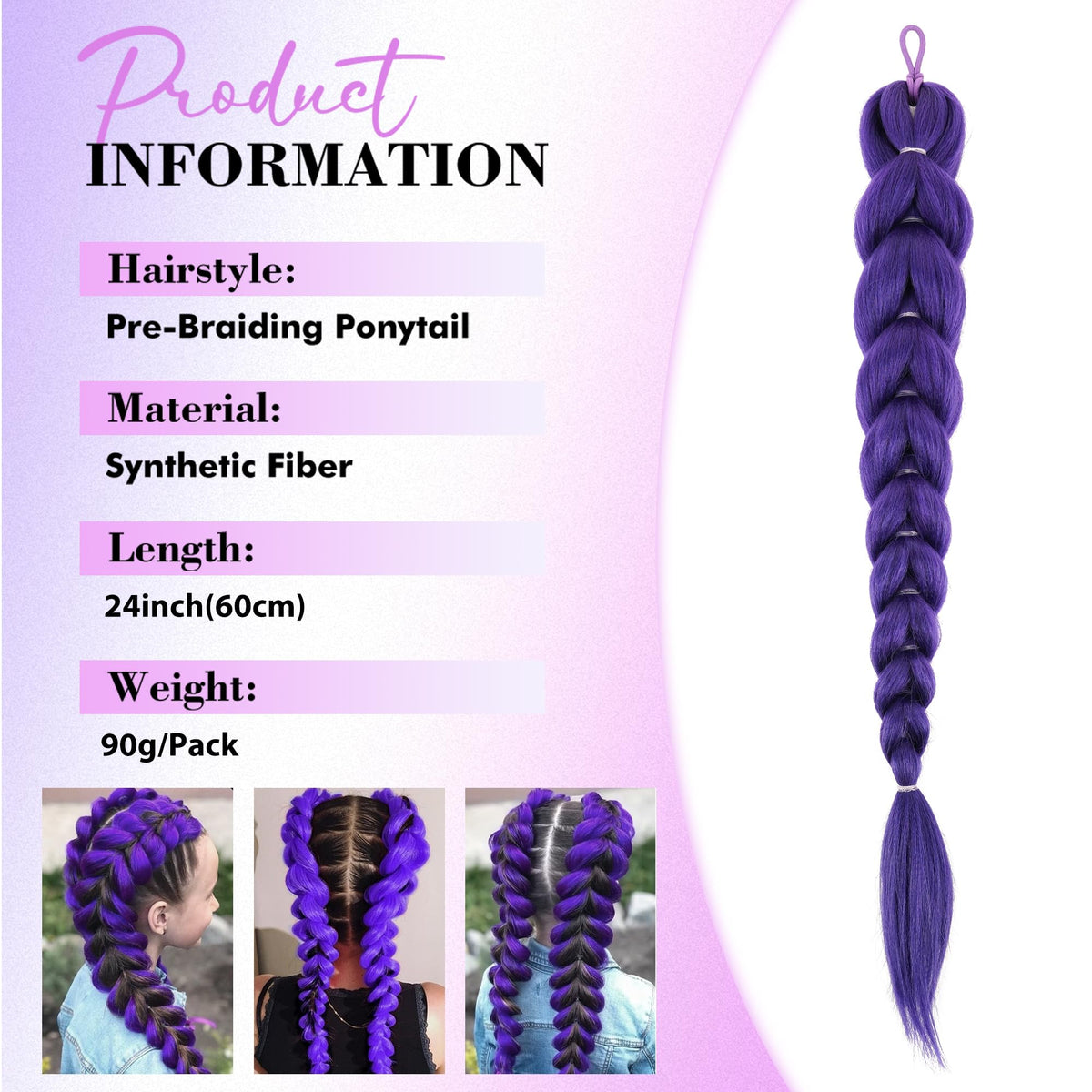 GetGal close-up braid texture highlighting realistic fibers and smooth appearance