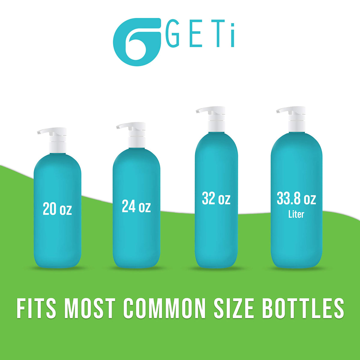 Geti Beauty close-up of nozzle and non-slip top for controlled dispensing