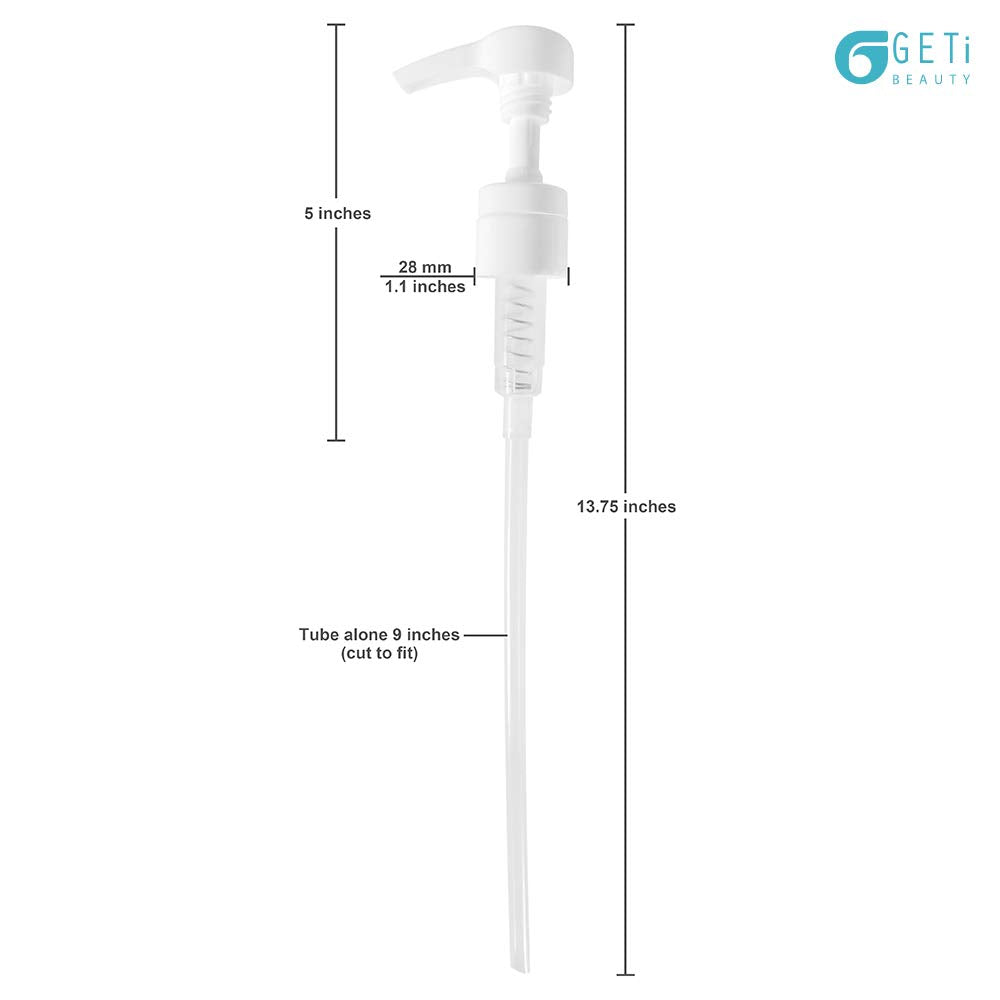 Geti Beauty pump on pet shampoo bottle showing easy, mess-free dispensing