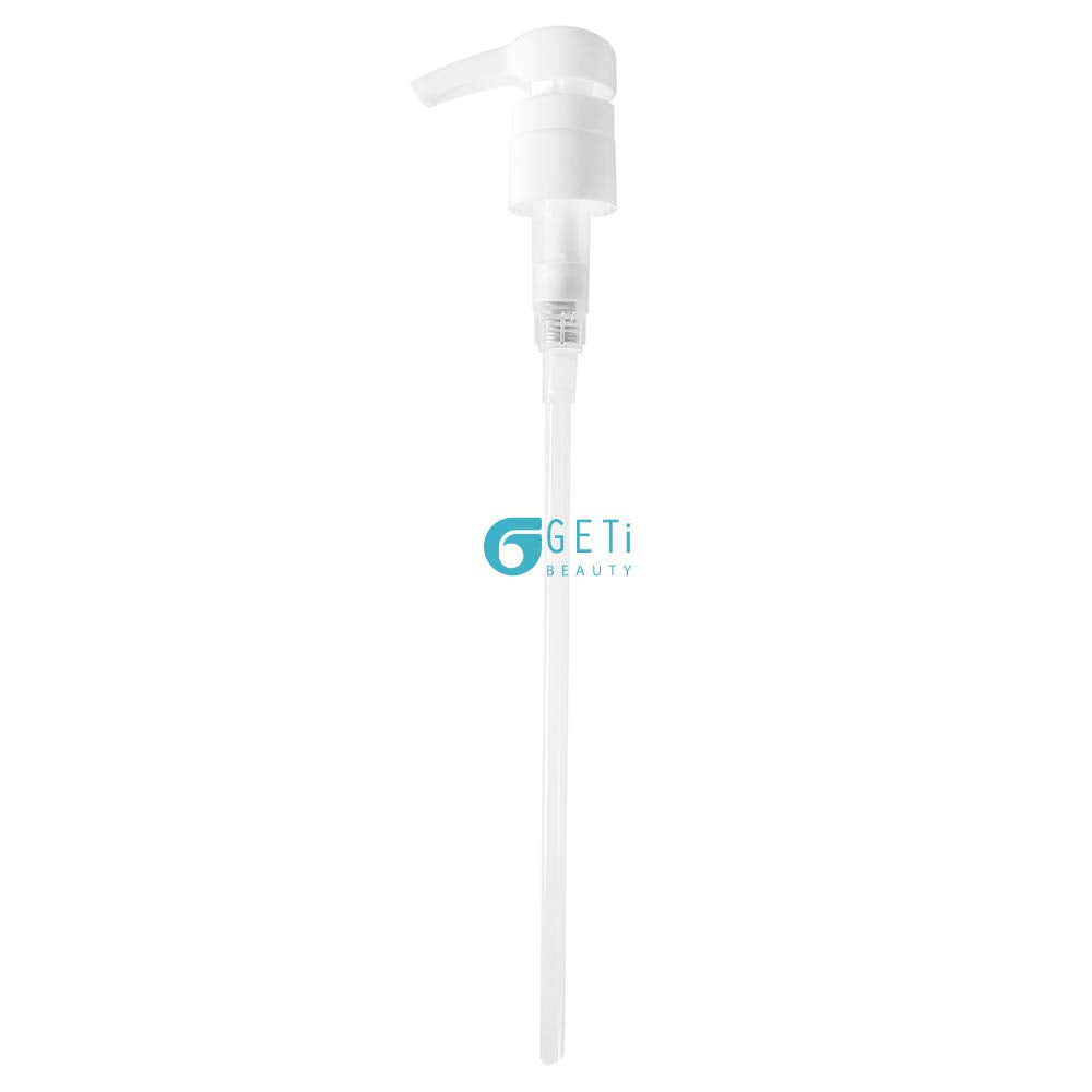 Geti Beauty pump beside ruler showing 5-inch body for size comparison