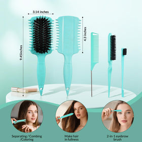 GFDCK brush refreshing dry curls to redefine shape and reduce flyaways