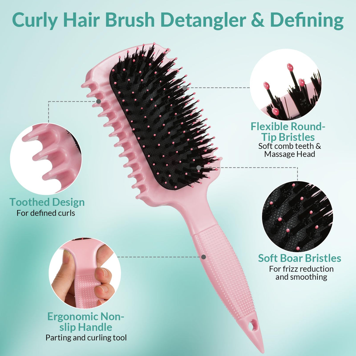 GFDCK brush non-slip ergonomic handle detail for comfortable control