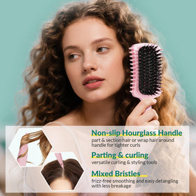 GFDCK brush size comparison in hand to show compact travel-friendly scale