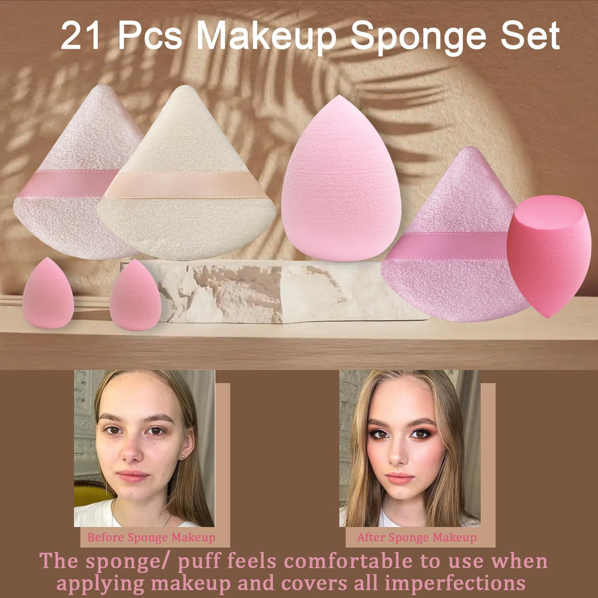 GFOUNS close-up of sponge texture displaying soft blendability benefit