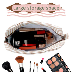 GFU bag open with toiletries visible, showing organized storage benefit