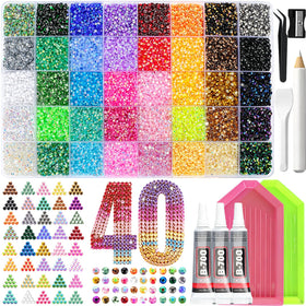 GGDECA front packaging showing full rhinestone kit and included tools for convenience