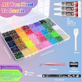 GGDECA multi-grid organizer top view keeping colors separated and ready