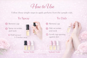 GHBB single vial inside a purse for on-the-go fragrance refresh convenience