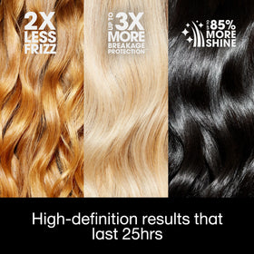 ghd Chronos in hand styling action demonstrating one-stroke faster results