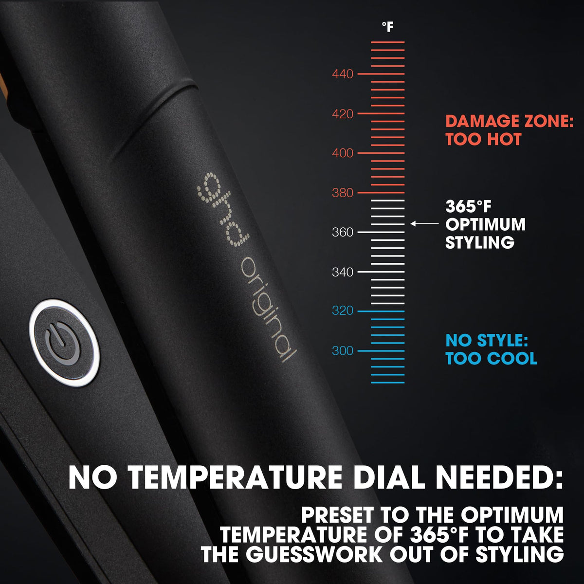 ghd original styler plate closeup showing ceramic gloss plates for smooth gliding