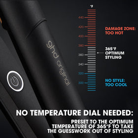 ghd original styler plate closeup showing ceramic gloss plates for smooth gliding