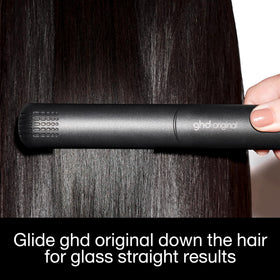 ghd original styler creating waves on hair illustrating versatile styling results