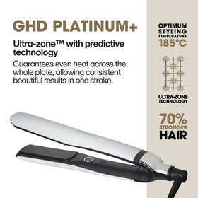ghd Platinum+ in use smoothing hair quickly for salon results at home