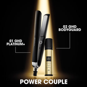 ghd Platinum+ packaging and user manual emphasizing professional product presentation and instructions
