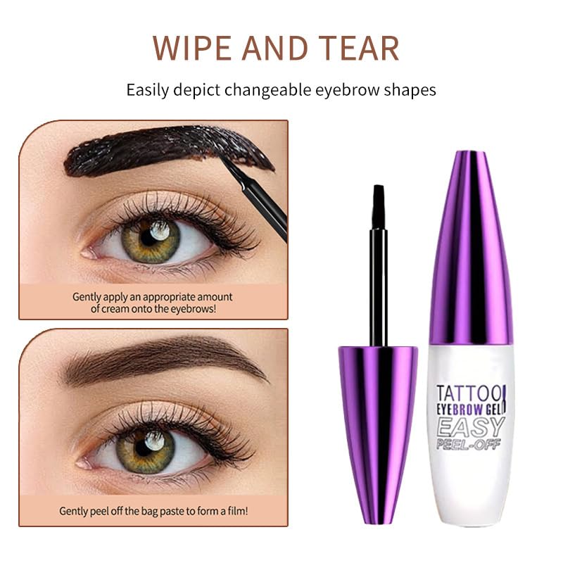 GHFCZOO size scale with ruler illustrating compact travel-friendly brow tint set