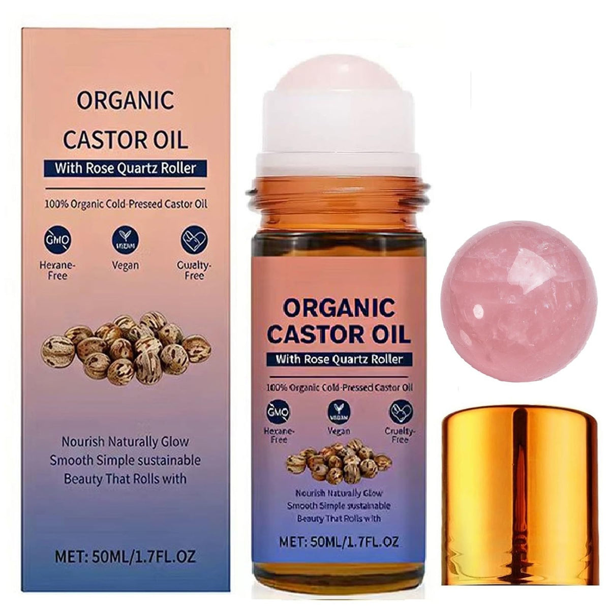 GHTPJ amber glass bottle front showing protective packaging and travel convenience