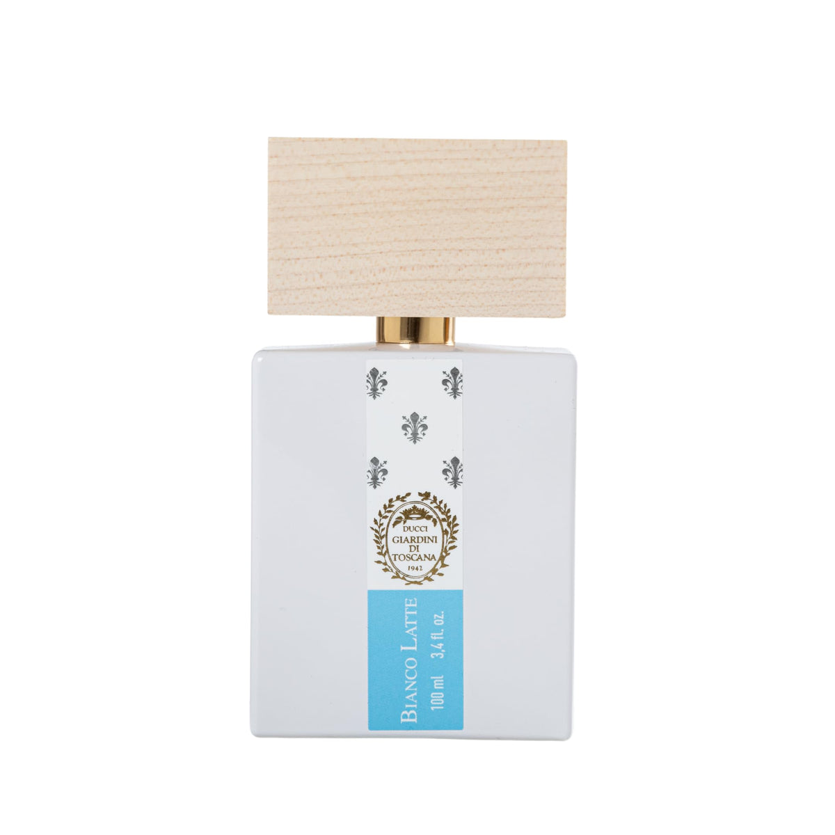 DUCCI Bianco Latte angled bottle highlighting glass sheen and premium finish for gifting appeal