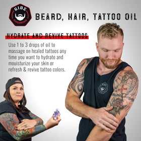GIBS applied to beard demonstrating smoother, more manageable facial hair