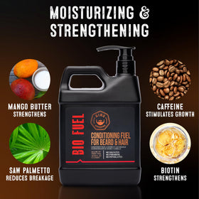 GIBS Bio Fuel ingredients display with mango butter, showing nourishing benefits