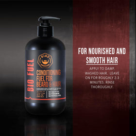 GIBS applied to beard during routine to soften and tame facial hair