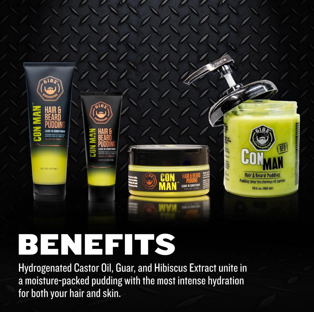 GIBS Con Man applied to beard showing softened, manageable facial hair