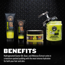 GIBS Con Man applied to beard, demonstrating softening and control benefits