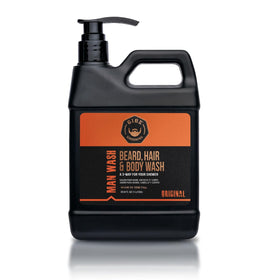 GIBS front packaging of Original Man Wash showing full-size bottle and rugged scent