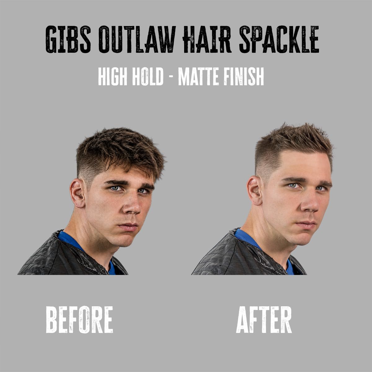 GIBS Outlaw on fingertips ready to apply offering controlled long-lasting hold