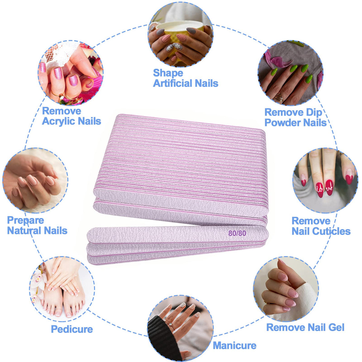 GigaGround file filing acrylic nail for quick overlay removal