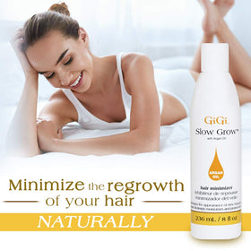 GIGI close-up on argan oil label highlighting nourishing ingredient
