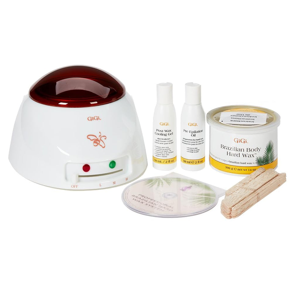 GiGi front packaging showing kit contents for easy at-home waxing