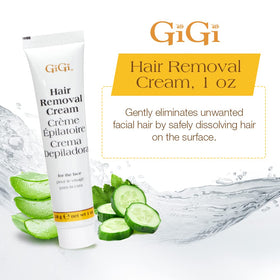 GIGI cream tube close-up highlighting label and applicator for precise use