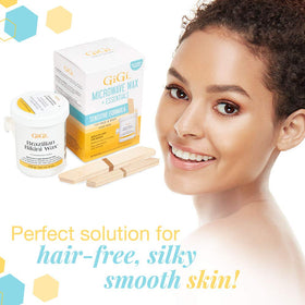 GIGI wax texture close-up highlighting smooth, low-heat formula