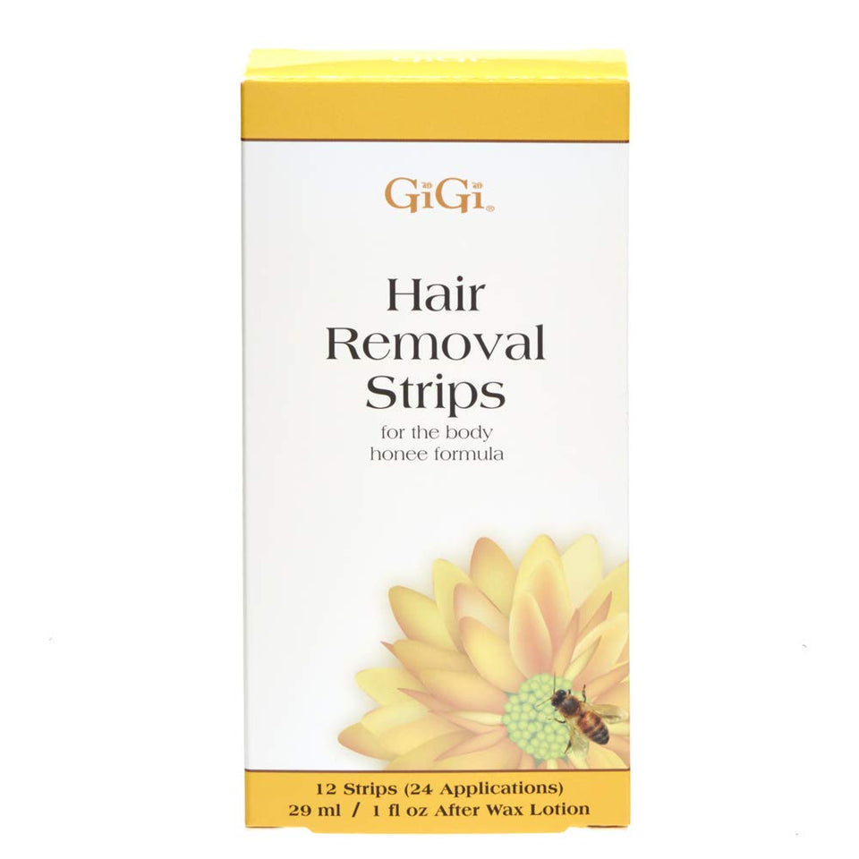 GIGI front packaging showing body wax strips and kit benefits