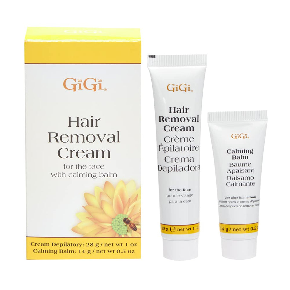 GIGI front packaging showing both cream and calming balm, clear kit benefits