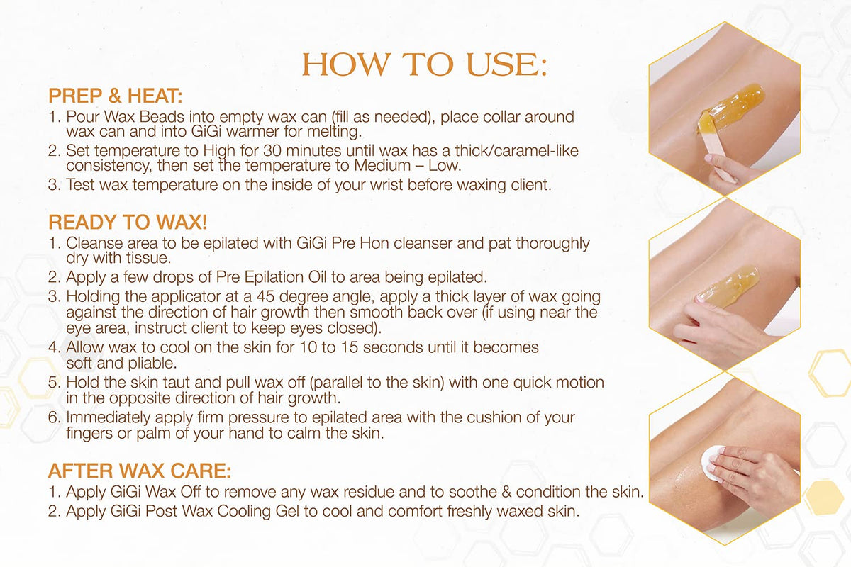 GIGI golden honee packed in a travel kit on a vanity showing portability for mobile waxing