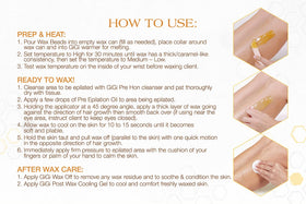 GIGI golden honee packed in a travel kit on a vanity showing portability for mobile waxing